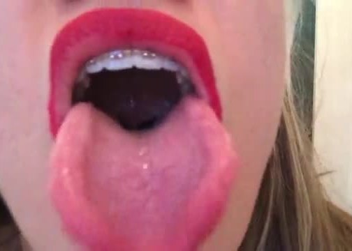 Uk gemma doing a tongue braces and mouth fetish for your cum