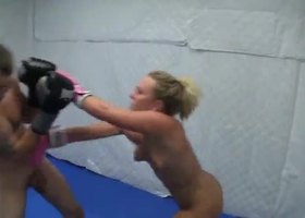 Dre hazel defeats guy in competitive nude boxing match