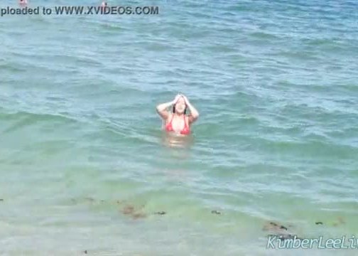 Hot busty teen kimber sucks cock in car at the beach